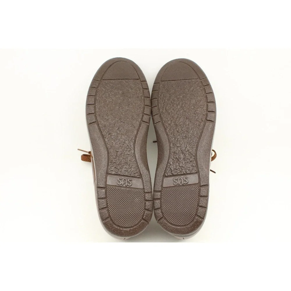 SAS Free Time Walking Shoes Sneakers Womens Size‎ 7.5 N Brown Leather NO INSOLES
